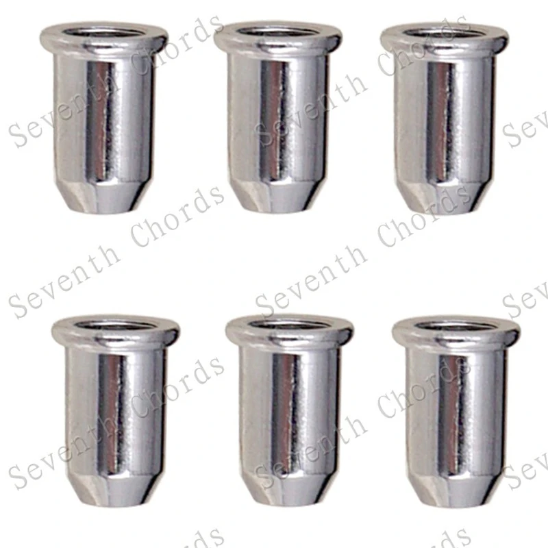 12Pcs Chrom Schwarz Gitarre String Montage Aderendhülsen Buchse Set Für Elektrische Gitarre Brücke Gitarre String Retainer Gitarre Teile – Detail 2