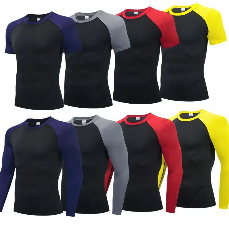 Men Compression T-shirt Women Sporting Skinny Tee Shirt Male Gyms Running T shirt Fitness Sports man Jogging Tops t-shirts