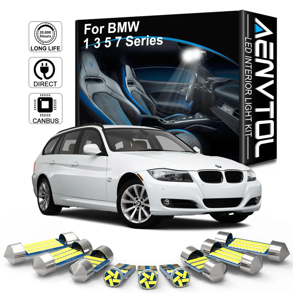 AENVTOL – Kit d'éclairage LED Canbus, pour BMW E87 E82 E88 F20 E30 E36 E46 E90 E91 E92 F30 F31 E39 E60 E61 F10 F11 E38 E65 E66 F01 F02