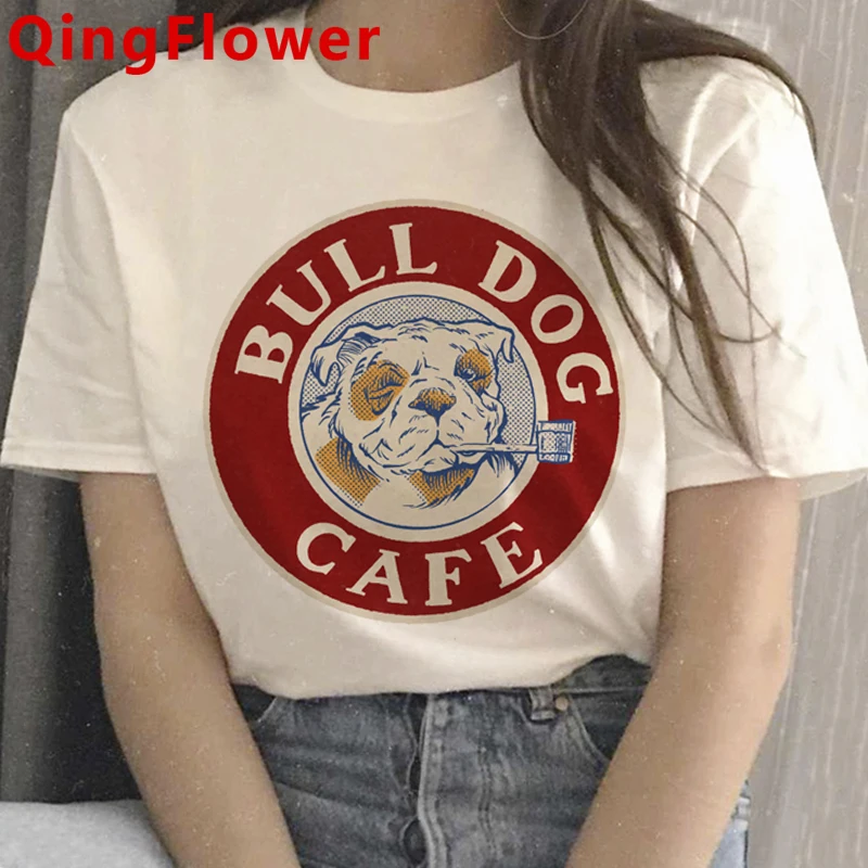 Kawaii French Bulldog T Shirt Women Funny Summer Tops Cartoon T-shirt Grunge Graphic Tees Fashion Aesthetic Unisex Tshirt Female