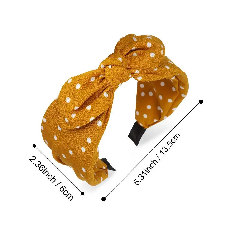 Fashion Hair Bands Dot Leopard Print Wide Headbands Fabric Hair Clip Rabbit Bows Designer Hair Hoop  for Hair Women Young Girls