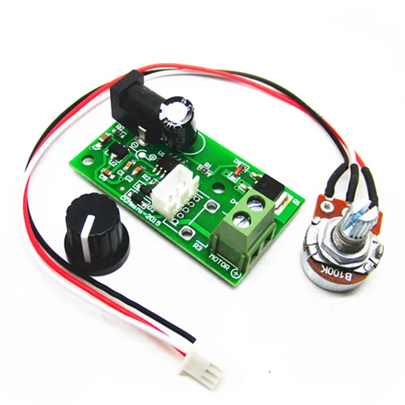 

Micro PWM DC Motor Speed Controller 6V12V24V General 3A Small Board With Potentiometer