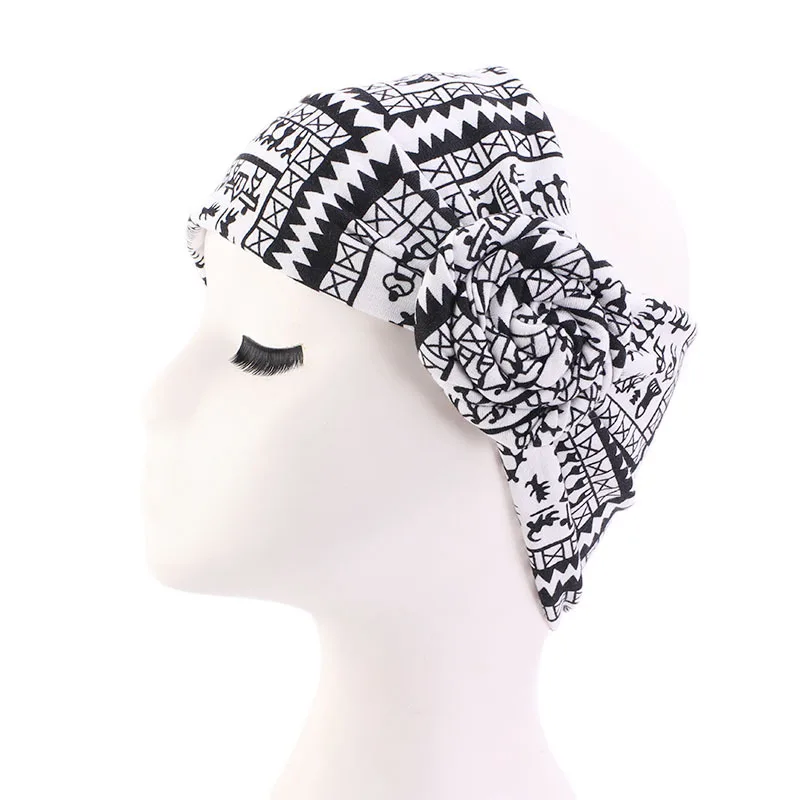 Hot Sell Women African Printed Turbans Headband head wear Tradition Turban Head Wraps Muslim Headscarf