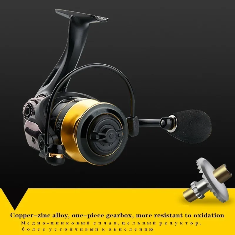 Sealed waterproof Fishing reel Silent bearing Spinning Tools Metal Feeder Rock Surfcast Coil Wheels Carp Saltwater Sea Boat 1000