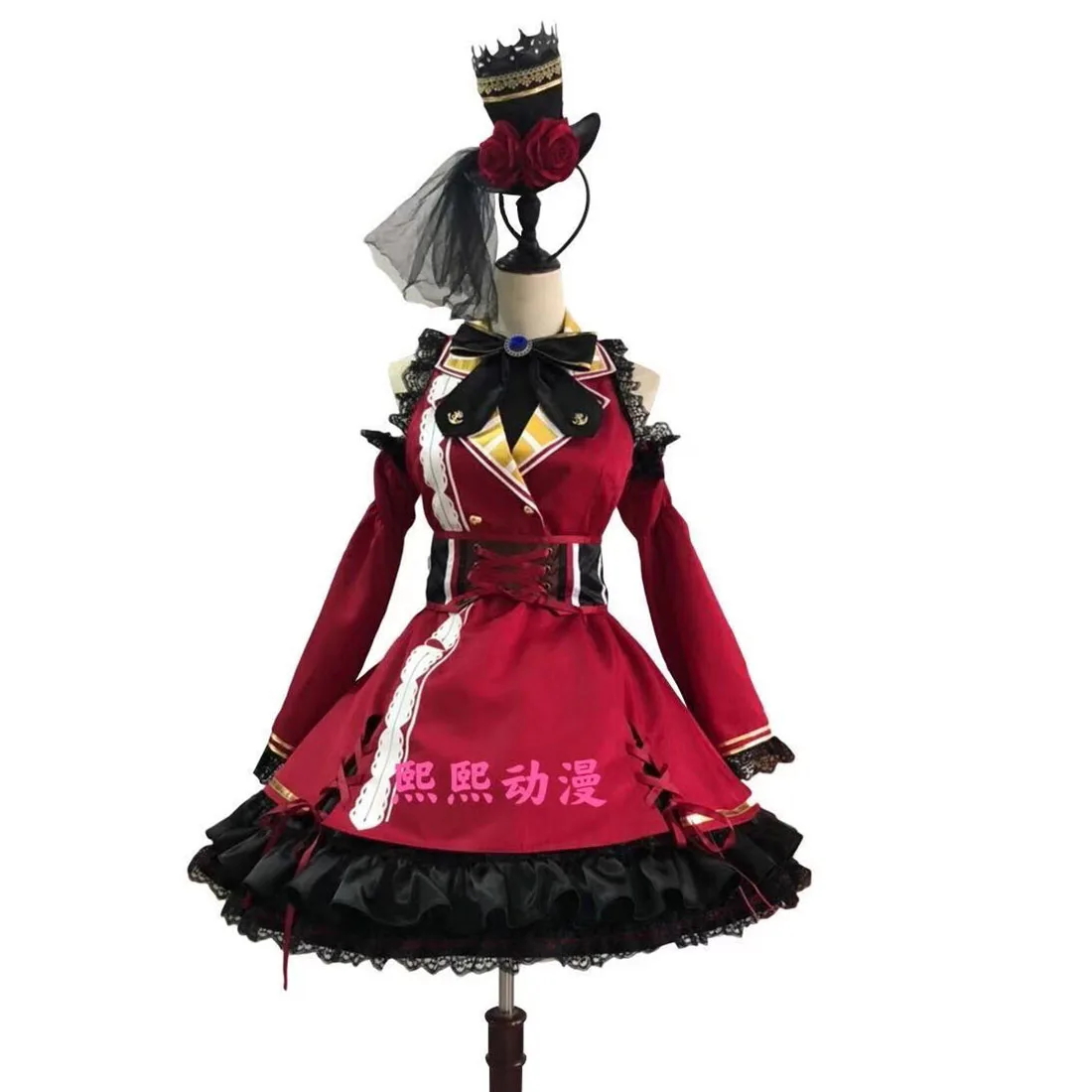 

2021 VTuber Hololive Houshou Marine Captain Gothic Lolita Dress Uniform Cosplay Costume Halloween Party Outfit For Women Girl