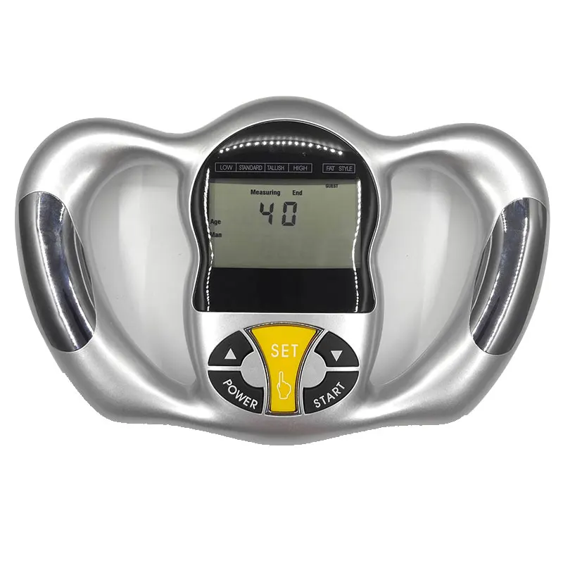 Hand-held BMI analysis electronic fat meter, health monitor, body fat meter, body fat meter, LCD screen, fat fat tester