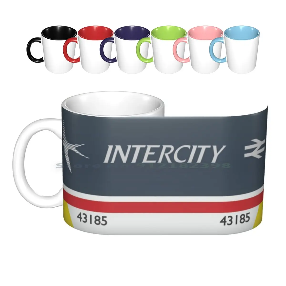 Intercity 125 Swallow Livery Ceramic Mugs Coffee Cups Milk Tea Mug Train Engine Intercity Class 43 125 British Rail Br