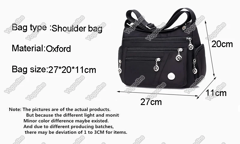 Große Kapazität Frauen Umhängetasche wasserdichte Tasche lässig Nylon Umhängetasche Geldbörse Handtasche leichte Reise Umhängetasche – Detail 2