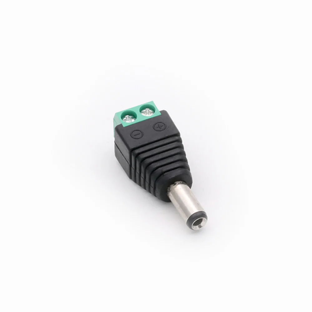 R Connector 1 pc Power DC Jack CCTV Video Balun 5.5*2.1mm DC Power Plug Terminals Connector Adapter