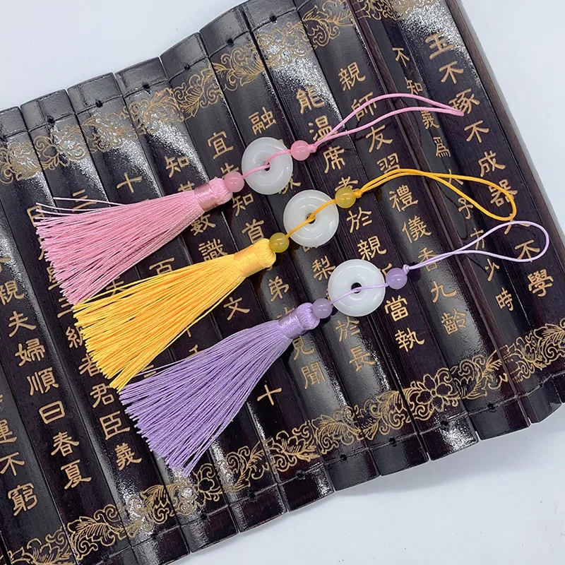 Christmas Buckle Tassel Ear 8CM Bookmark Hanging Ear Pendant Tassel Hanfu Costume Costume Sachet Hanging Whisk