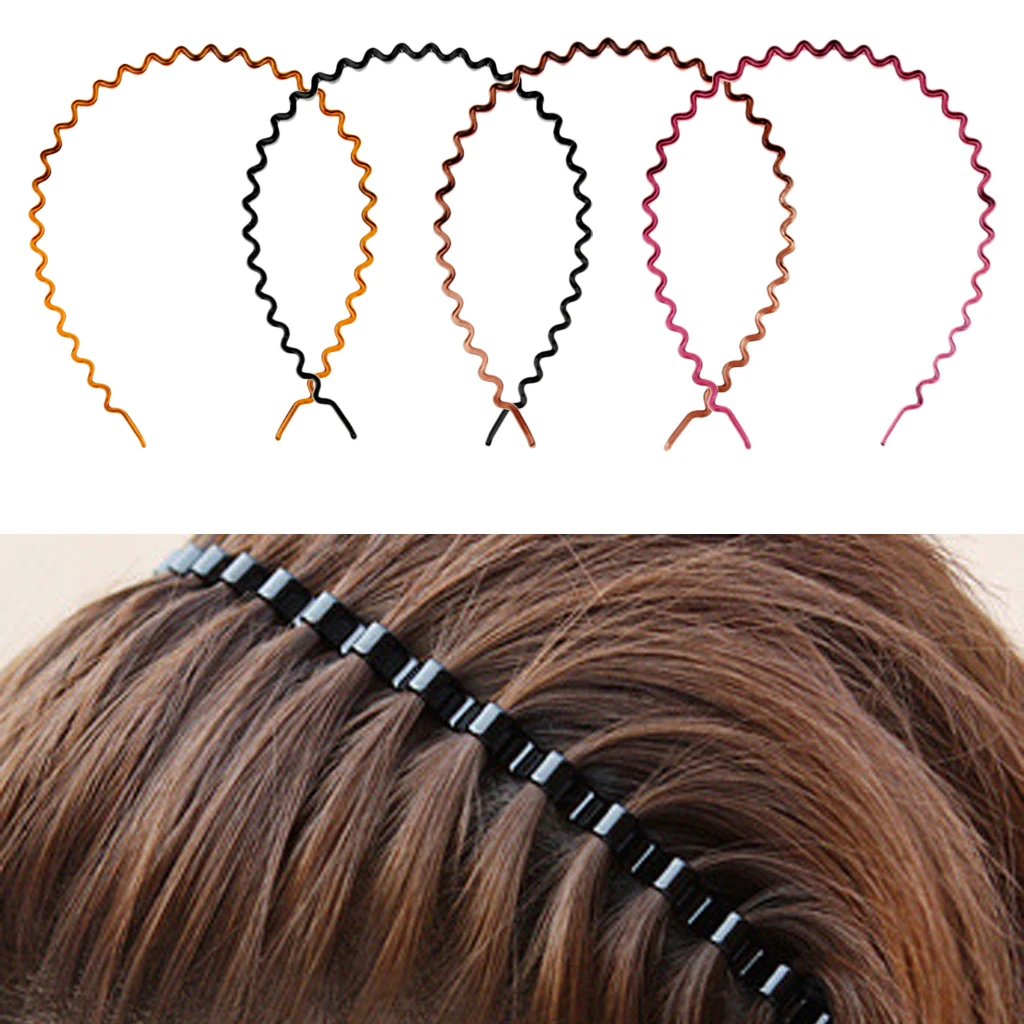 Zigzag Hair Bands Hair Gum Clip Toothed Headband Women Men Hair Accessory Alice Band