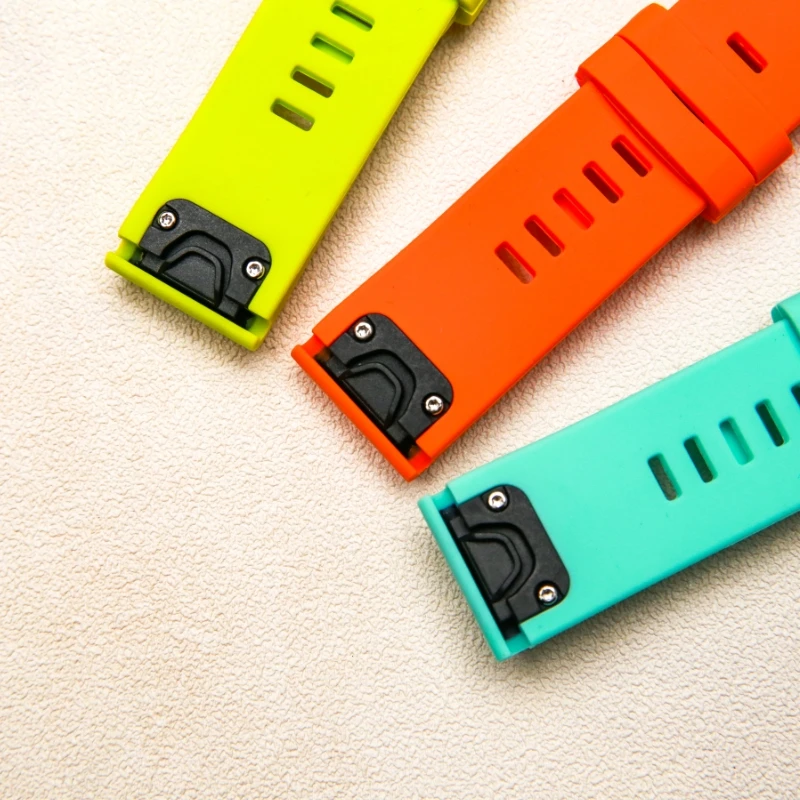 สายคล้องคอซิลิโคนสำหรับ Garmin Fenix 6 Pro 6S 6X 5X 5 5S 3 3HR วง Forerunner 935 945 quick Release สายนาฬิกาสมาร์ทสร้อยข้อมือ