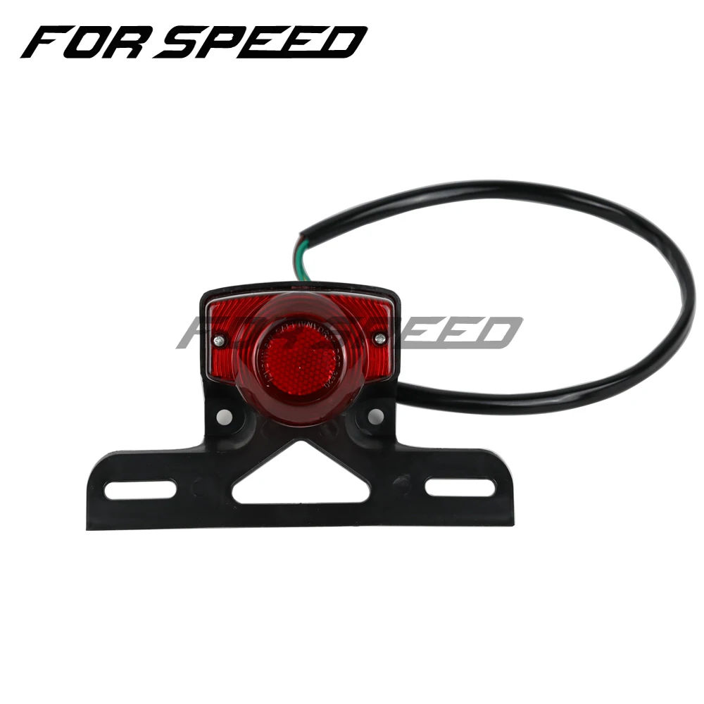 12 Volt Motorcycle Red Rear Tail Light Lights Brake Stop Lamp License Plate Bracket for Honda Monkey Z50 Z50JZ Z 50 KDF Bike