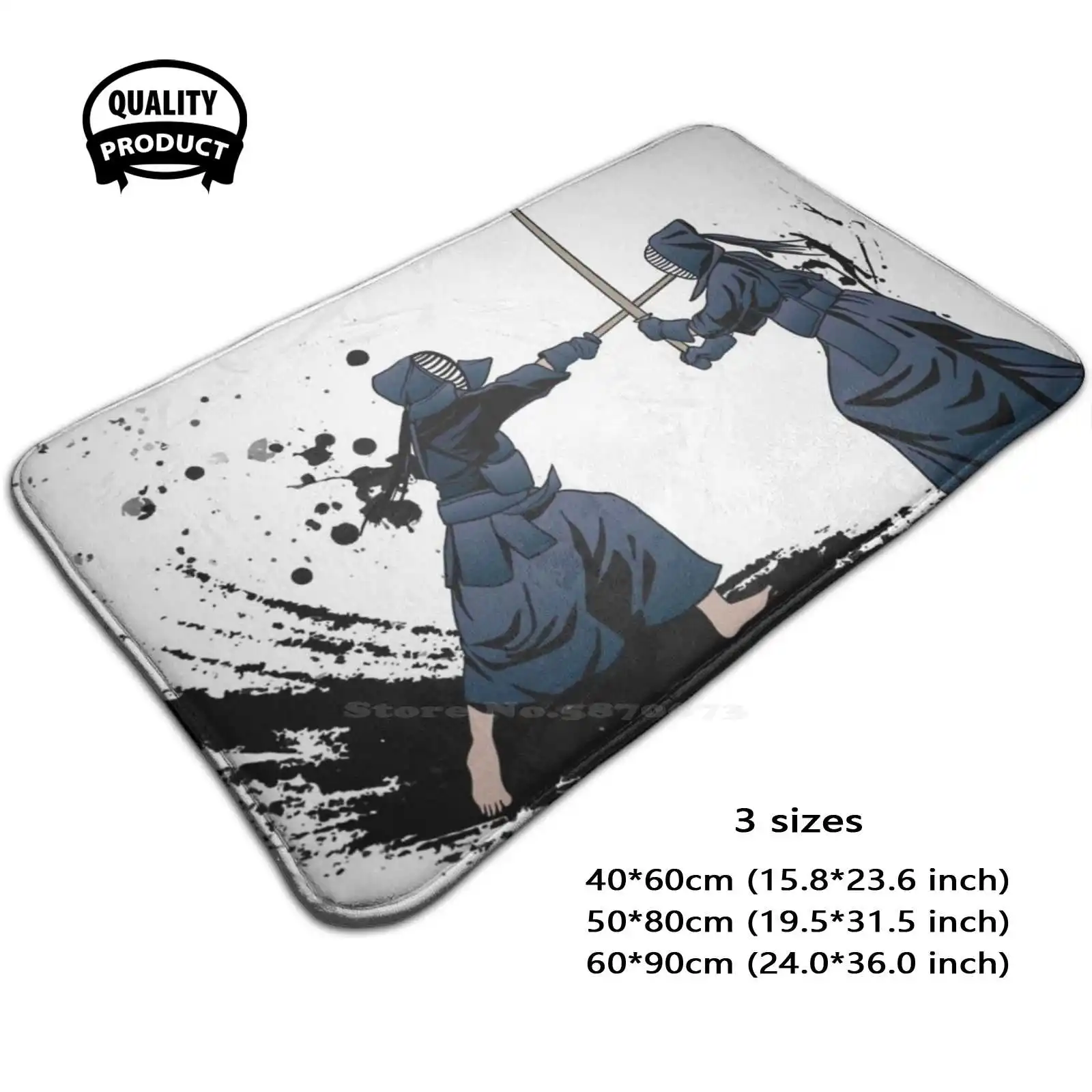 Kendo Soft Cushion Home Carpet Door Mat Car Rug Japanese Fighter Sport Samurai Asian Armor Protect Mens Tradition Warrior