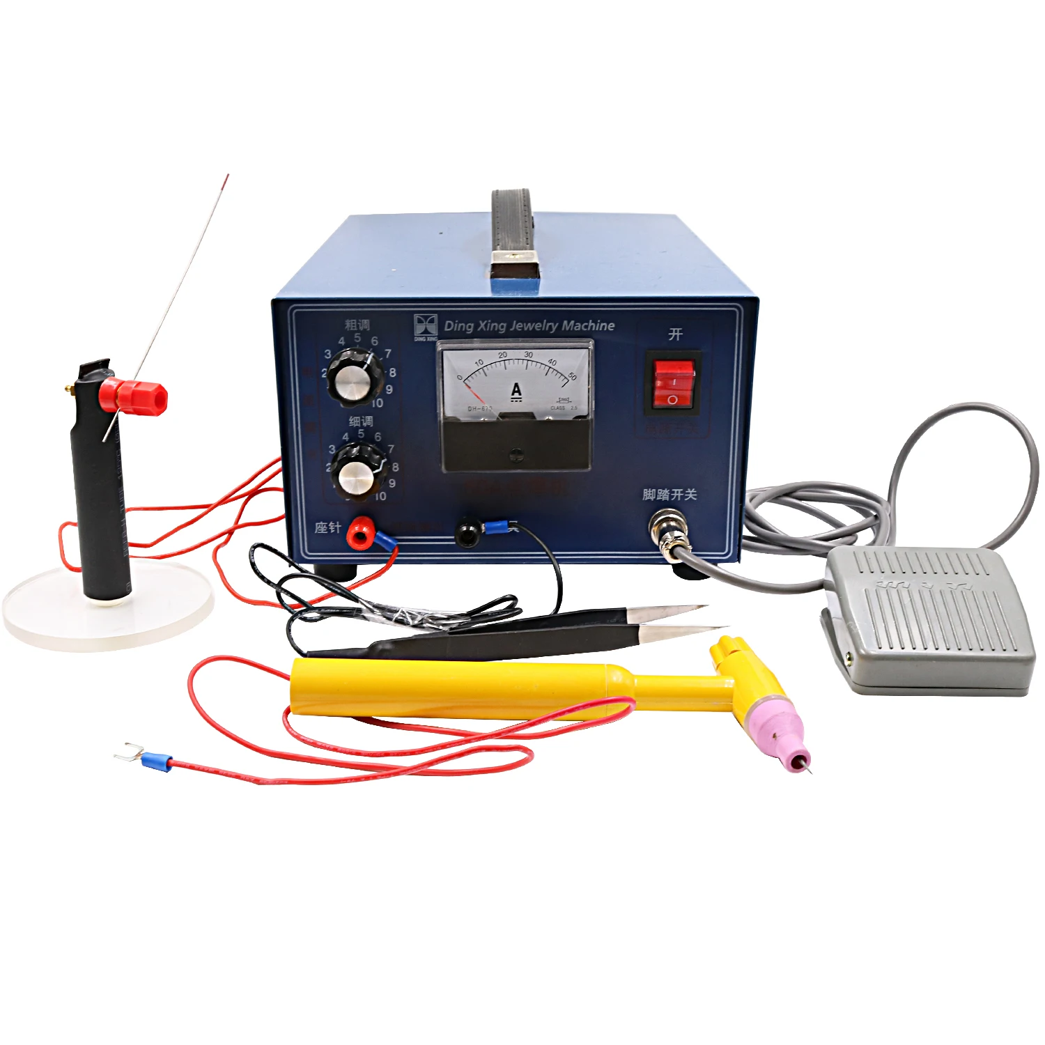 50A Spot Welding Machine Pedal Pulse Spot Stick Welder Electric Soldering Accessories Tools for Jewelry Gold Silver Plat