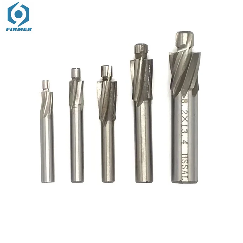 5PcsHSS CNC Countersunk Milling Cutter M3-M8 Used For Wood Metal Slotting open Countersunk hole end Milling Cutter bit