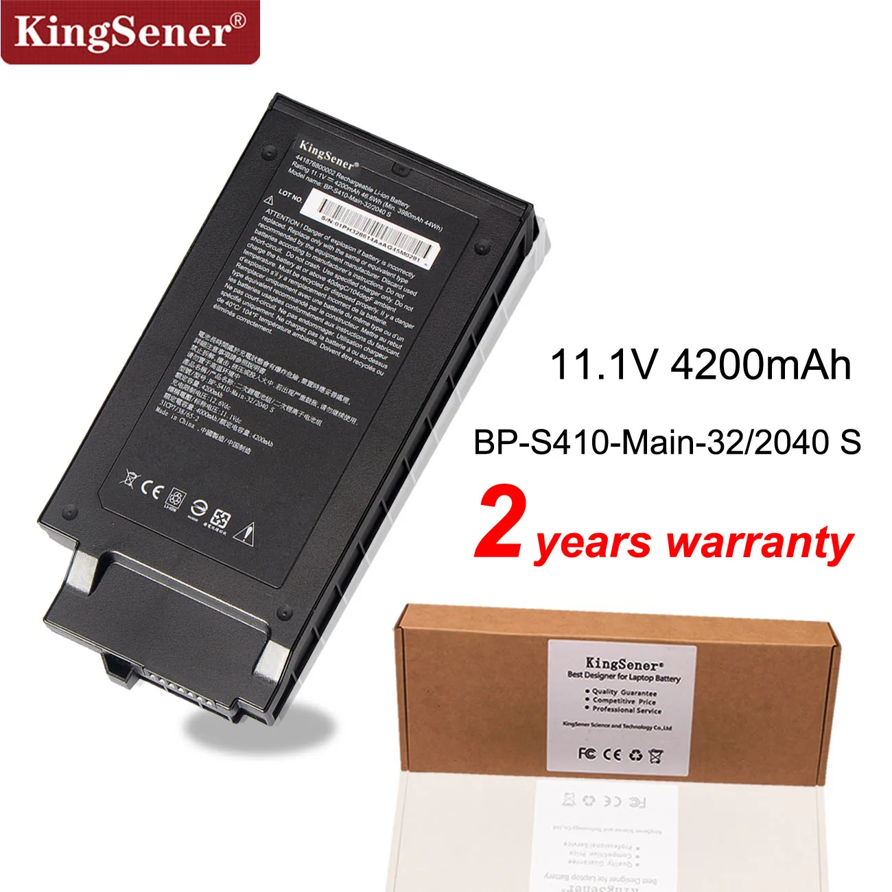 

KingSener New Laptop Battery BP-S410-2nd-32/2040 S BP-S410-Main-32/2040 S for GETAC S410 semi-rugged notebook 11.1V 4200mAh