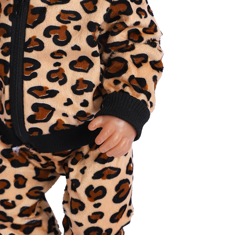 Ropa para muñecas de 18 pulgadas con estampado de leopardo, ropa para bebés de 43 cm, ropa para muñecas para Niñas Americanas, accesorios para casas de muñecas OG, regalo para niñas