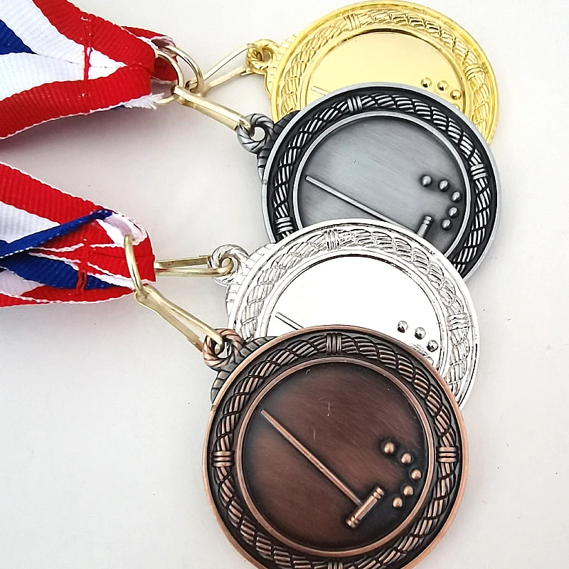 

Gateball Medal Fof Ball Game School Gateball Match Commemorative Medals With Rinbon 5CM