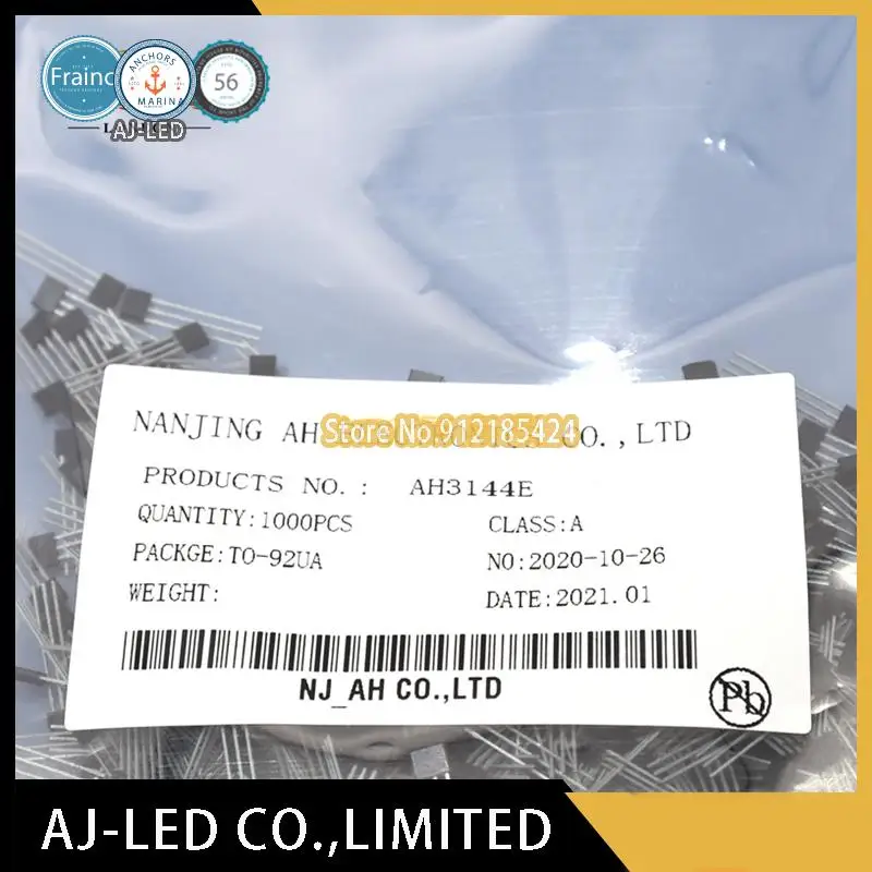 Elemento Hall AH3144E, se utiliza para interruptor sin contacto, detección de aislamiento, dispositivo de alarma de seguridad, 10 unids/lote