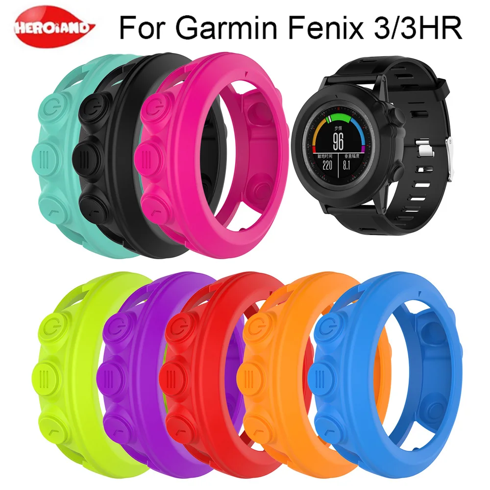 Juste de protection en silicone pour montre intelligente, remplacement, Garmin Fenix 3, 3HR, protecteur de sport, coque de cadre de montre