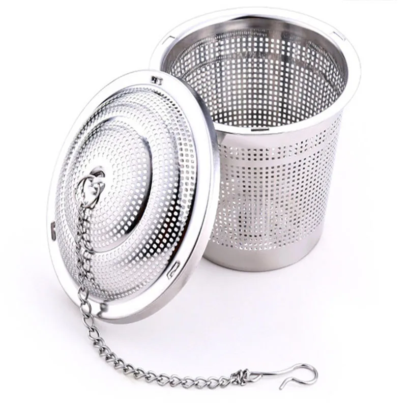 Infusor de té duradero de acero inoxidable, colador de bola de té, filtro de malla de hierbas, Bola de especias, té, café, tetera, accesorios de cocina