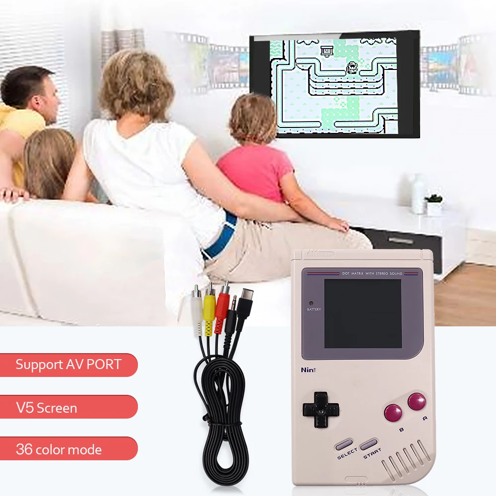 GB Classic DMG RIPS V5 TV مخرج 36 نماذج ملونة كامل الحجم RIPS الخلفية الخلفية LCD عدة لشاشة GameBoy الأصلية GBO