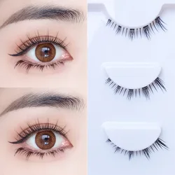 3 Pairs False Eyelashes Japanese Handmade Natural Lower Eyelashes Japanese Eye Tail Lengthened Short Nude Makeup Tools