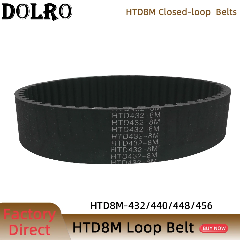 HTD 8M synchronous belt C=432/440/448/456 width 15/20/25/30/40/50mm Teeth54 55 56 57  HTD8M Timing Belt 432-8M 440-8M 448-8M