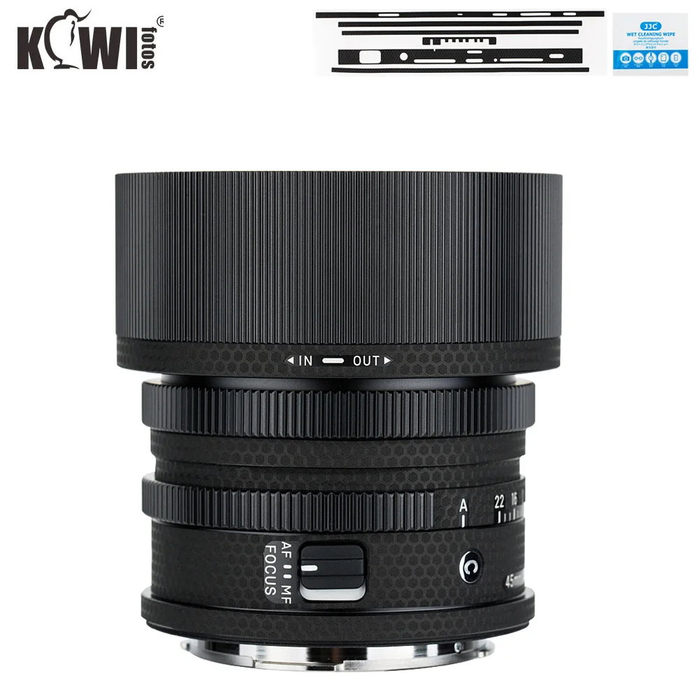 KIWI-عدسة مضادة للانزلاق وغطاء للغطاء ، فيلم واقي للبشرة سيجما 45 مللي متر f/2.8 DG DN ، عدسة معاصرة 3 متر ، ملصق مصفوفة سوداء