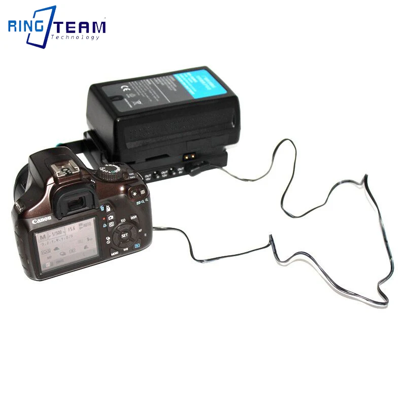 Batería simulada de LP-E17, acoplador DC + placa de montaje en V para Canon EOS M3, M5, M6, M6, Mark II, DR-E17