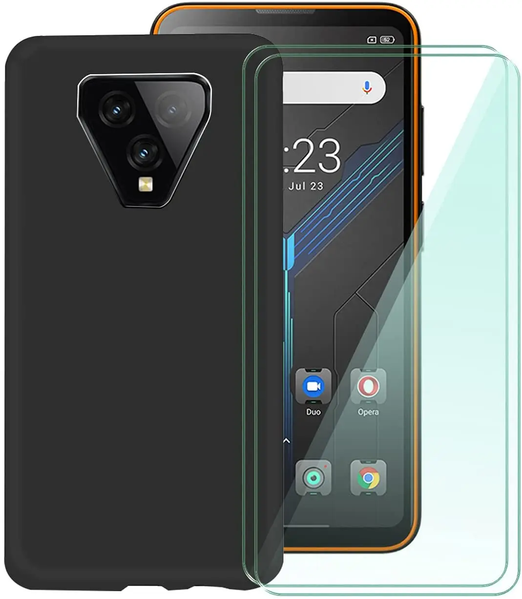 3-in-1 Case + Tempered Glass On FOR Blackview BL5000 5G ScreenProtector Glass FOR Blackview BL5000 5G 2.5D Glass