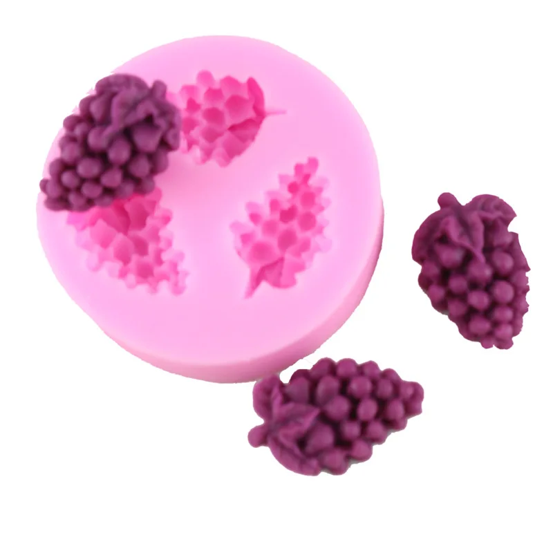 Grape Shape Silicone Mold 3D Craft Soap Moulds Fondant Cake Decorating Moulds Chocolate Candy Gumpaste Clay Molds