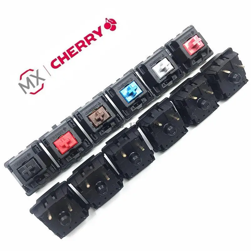 4Pcs Original Cherry MX Mechanical Keyboard Switch Silver Red Black Blue Brown Gray Axis Shaft Switch 3-pin Cherry axis Switch