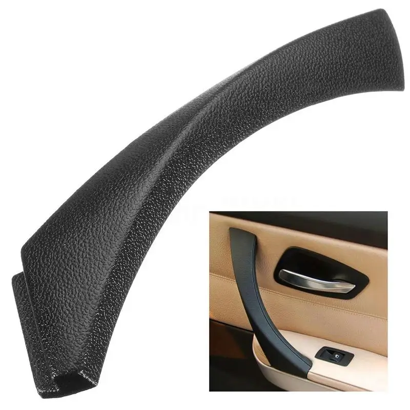 Right Side Inner Door Panel Handle Pull Outer Trim Cover for BMW 3-Series E90 E91 E92 E93 Black