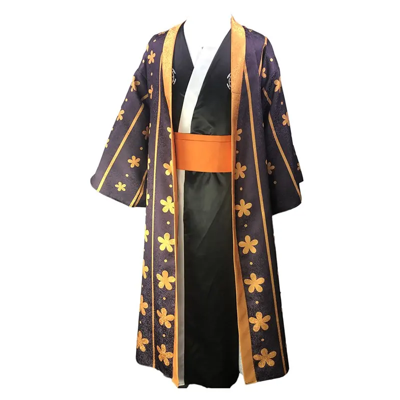 Wano Country Trafalgar Law Yukata Cosplay Costume Women Men Luxury Kimono Bathrobe for Halloween Custom Made