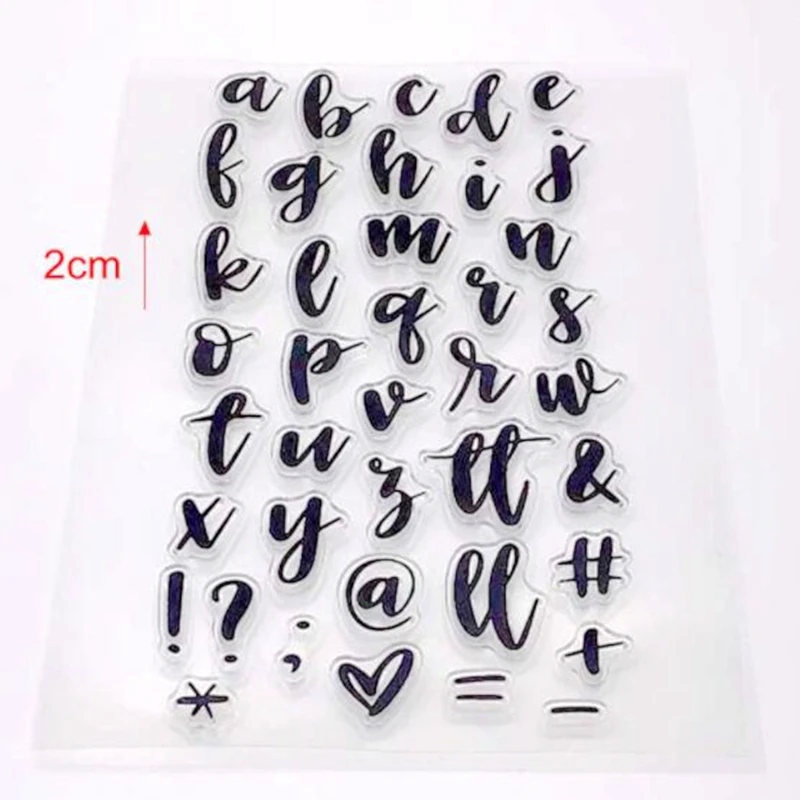 Uppercase Lowercase Alphabet Letters Clear Stamps 1inch Cookie Stamp Sticky Decorating Fondant Cutter Tools Sugarcraft