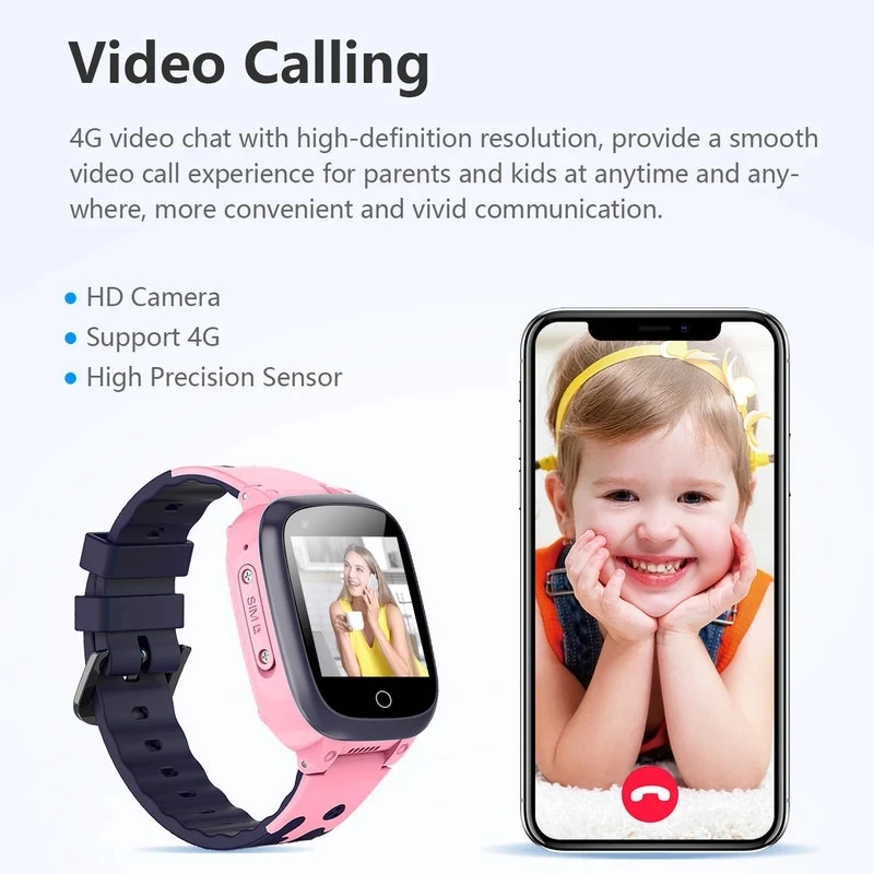 Smart Watch Kids 4G gps WIFI Tracking Video Call Waterproof Thermometer SmartWatch Tracker Boy Girl Student Phone Clock LT25