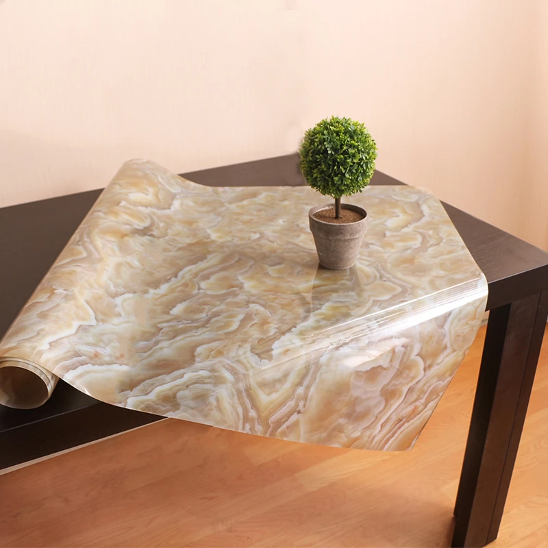 Hot Sale Rectangular Marble PVC Tablecloth Modern Minimalist Writing Desk Table Mat Non-toxic And Waterproof Table Cover