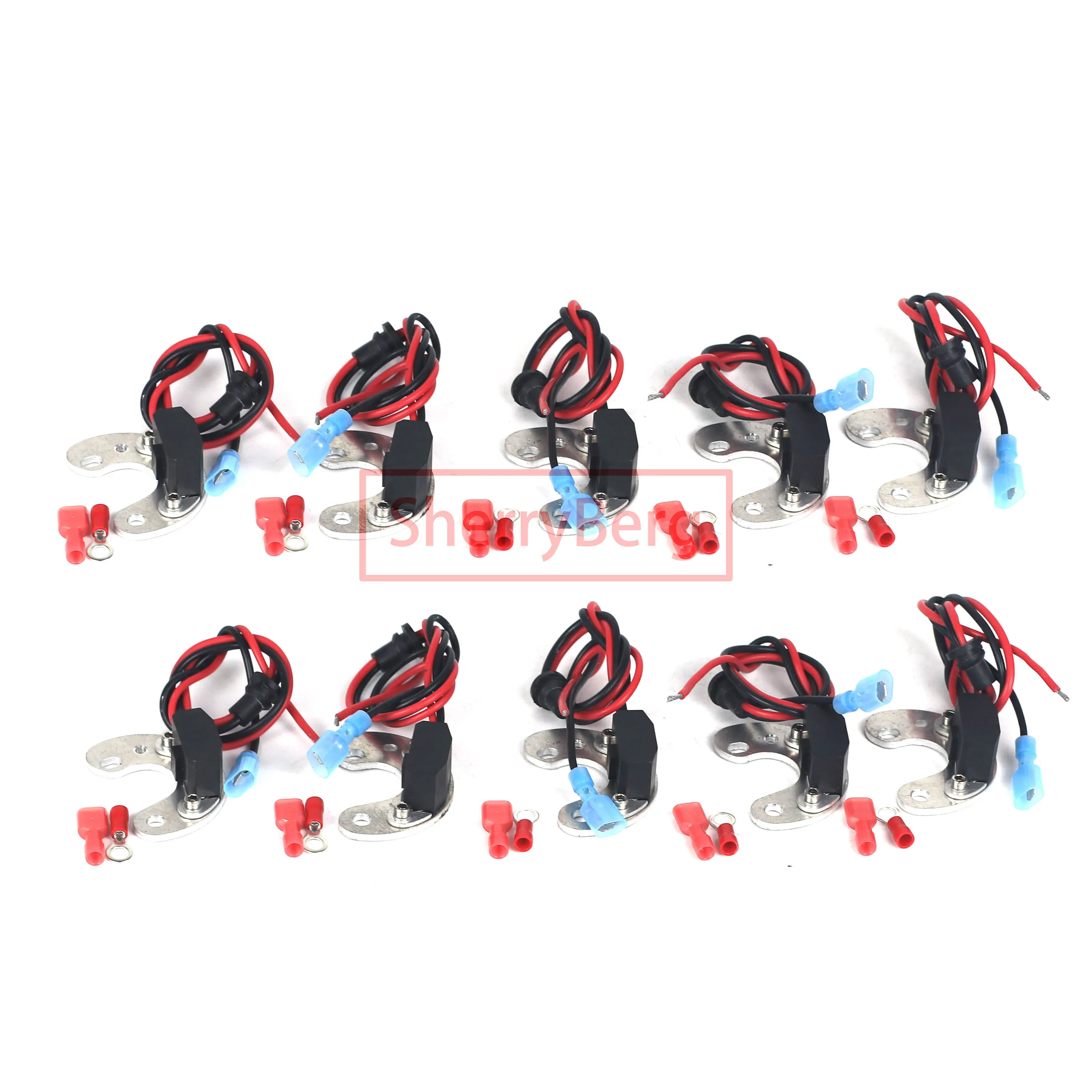 SherryBerg 10PCS Electronic Ignition Conversion REP. Points 6-cyls for Hitachi Distributor electrical kit for Nissan mitsubishi