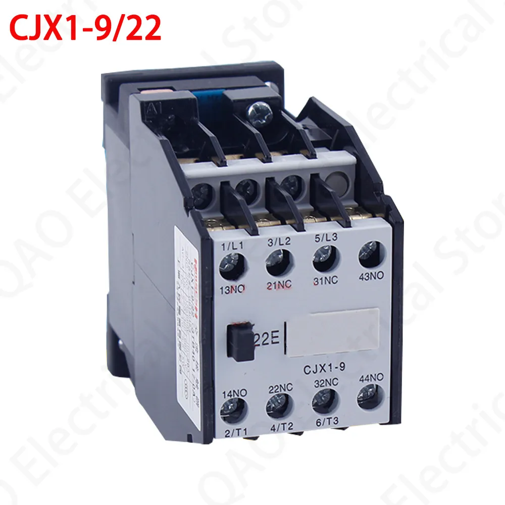 CJX1-9/22 3TB40 AC contactor DIN Rail Mounted 2NO 2NC 24V/36V/48V/110V/127V/220V/380V 9A 50HZ/60HZ