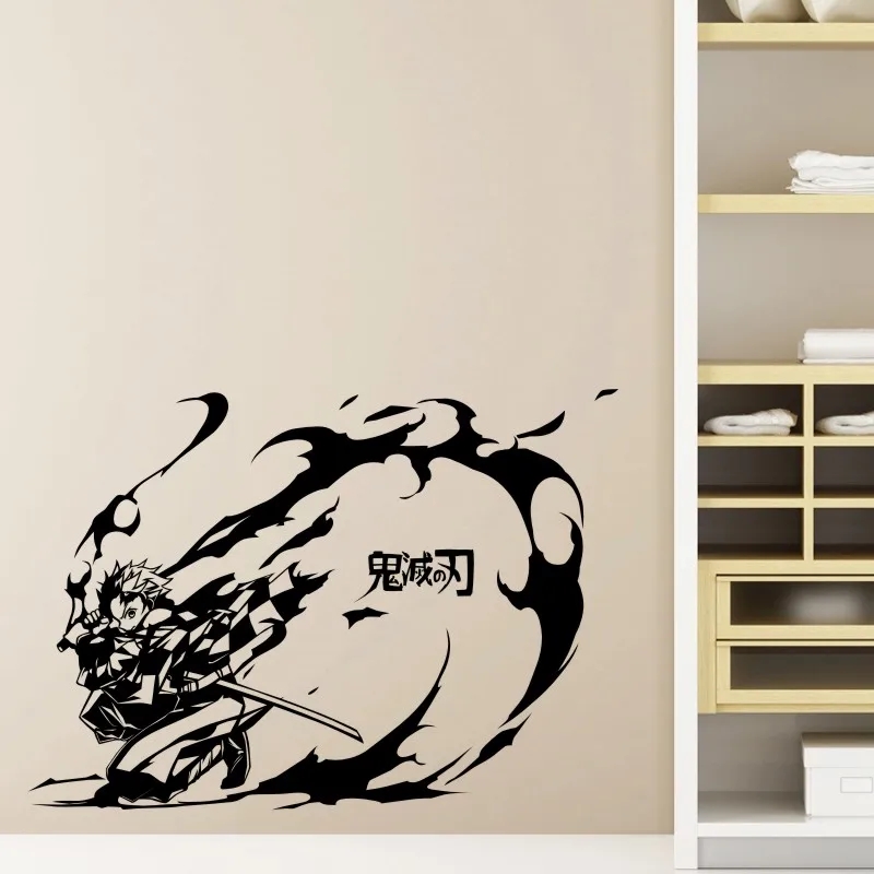 Demon Slayer Wall Decal Kimetsu no Yaiba Vinyl Kamado Tanjirou Wall Stickers Decal Decor Home Decoration Anime Car Sticker