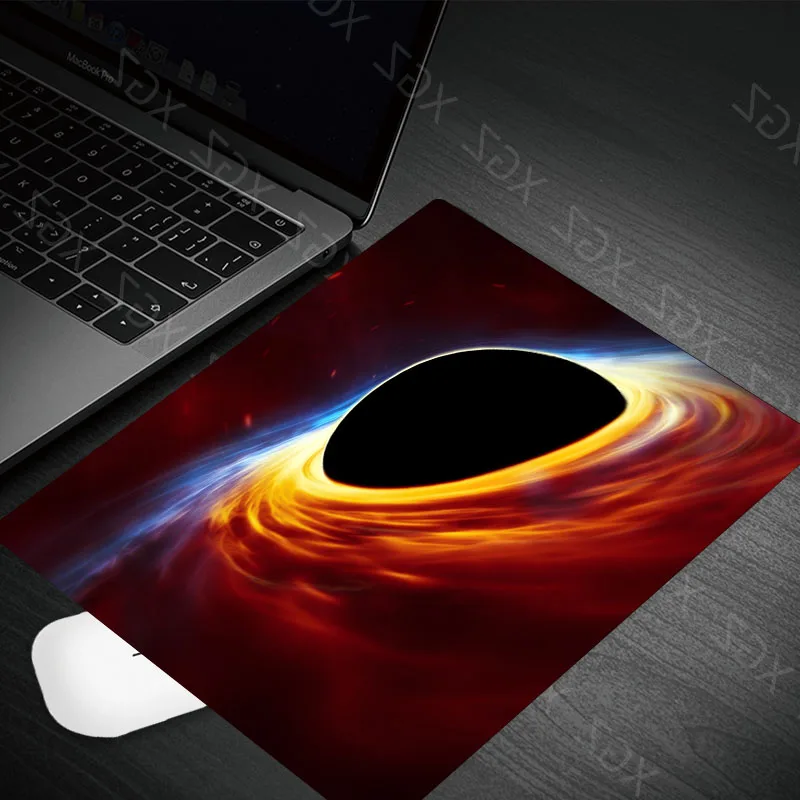 Yzuoan ofertas quentes espaço planeta estrelas sistema de tamanho pequeno teclado antiderrapante mouse pad computador computador esteira de borracha 18x22cm decorar mesa