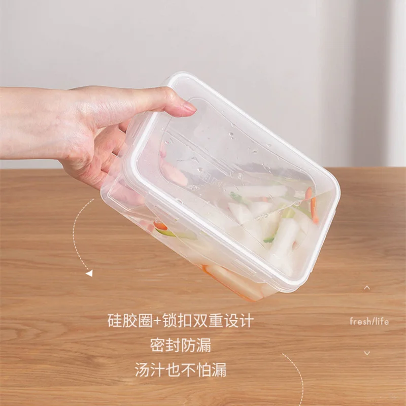 PP Bento Box Food Container Picnic Snack Meal Kitchen Food Storage Container Food Box for Kids Refrigerator Organizer Box