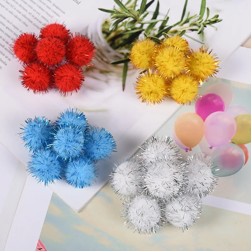 50pcs Colorful Pompoms 15mm 25mm for Dolls Garment Handmade Material Soft Fluffy Pom Poms Ball For DIY Kids Toys Accessories