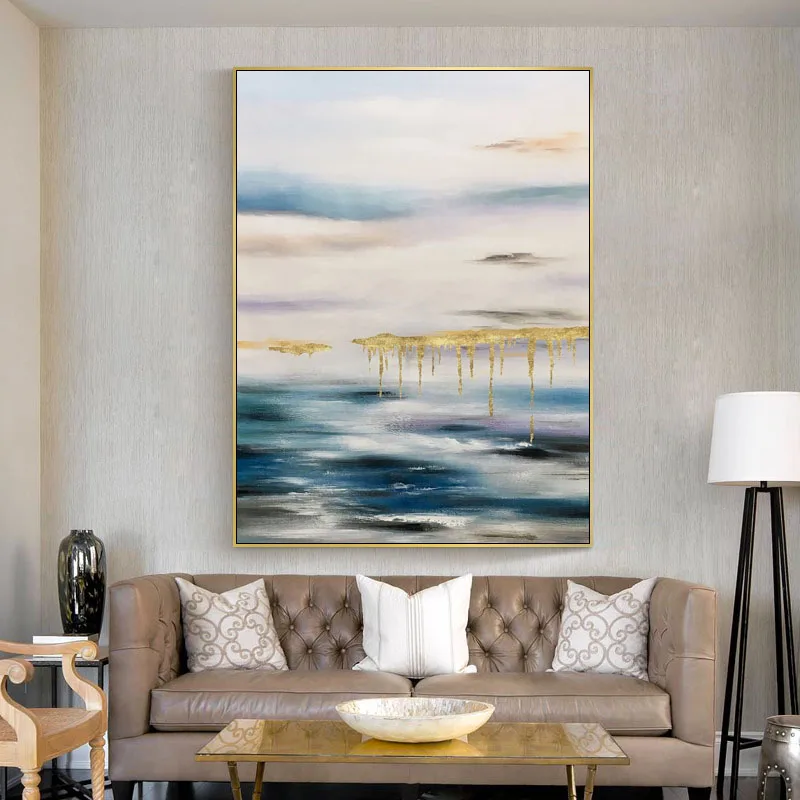 

Living Room Abstract Oil Painting Canvas Painting Vertical Hand Painting Hotel Decoration Home Decor Decoracion Hogar Moderno