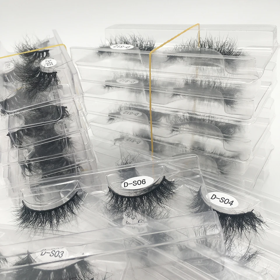 3D Mink Lashes 10-100 Pairs Real Mink Wholesale Makeup Eyelashes Vendor False Eyelash Extension Supplies Natural Full Fake Lash