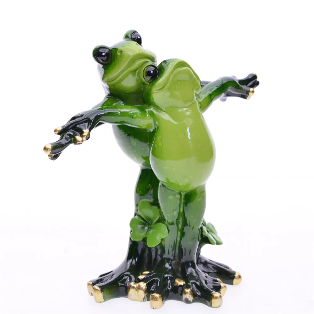 Nordic Home Room Decoration Accessories MYBLUE Kawaii Garden Animal Resin Couple Lovers Frog Wedding Figurine Miniatures Gift