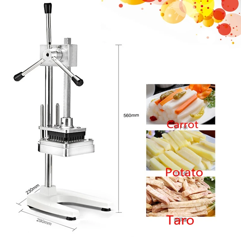 

Vertical Potato Chip Cutter Potato Carrot Shredding Machine French Fries Cutter Vegetable Fruit Tools 6mm 10mm 13mm