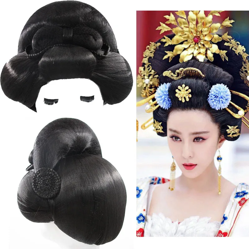 

antique style black queen cosplay beautiful tang dynasty empress headdress halloween party hair products carnival model headwear